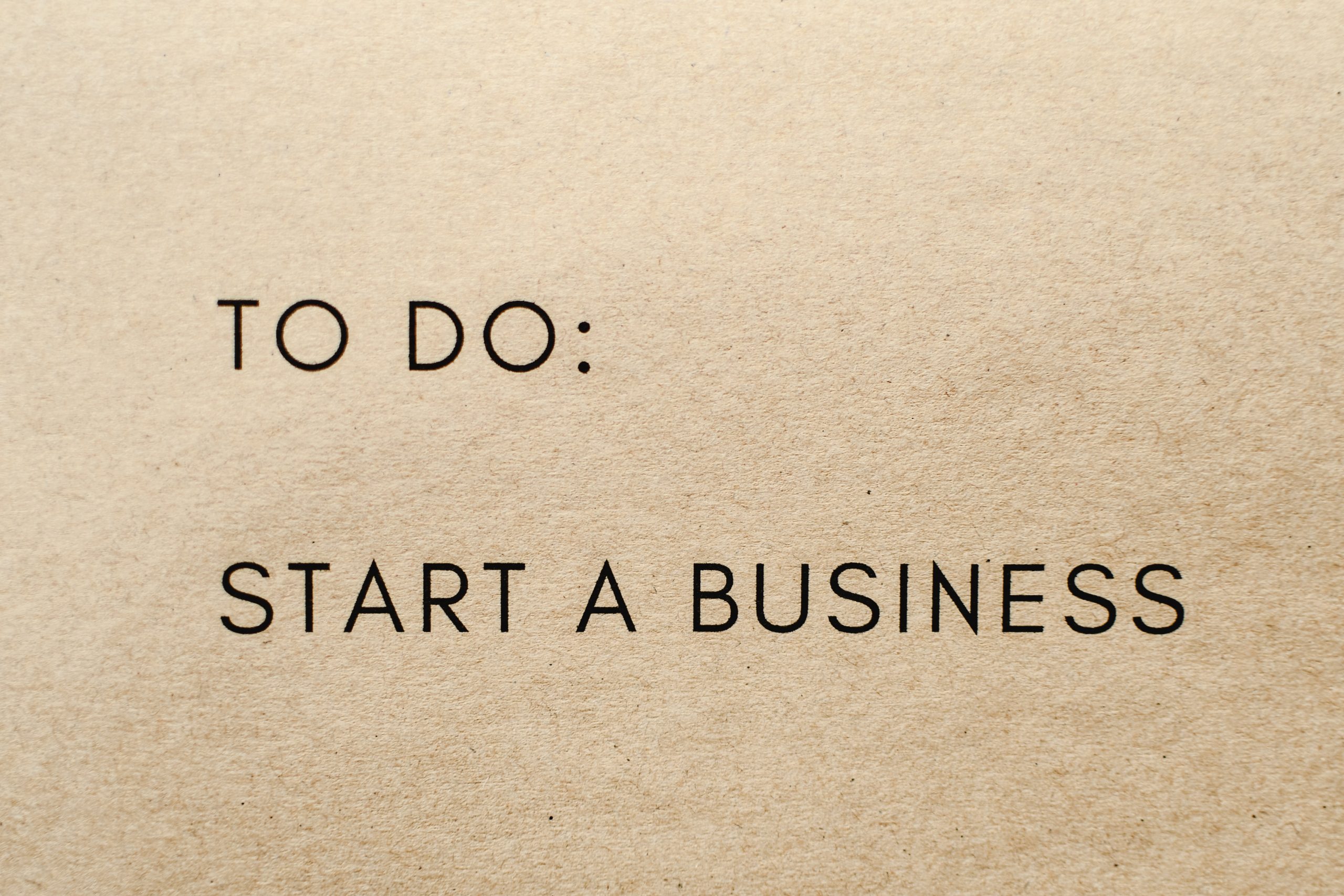 To do: start a business