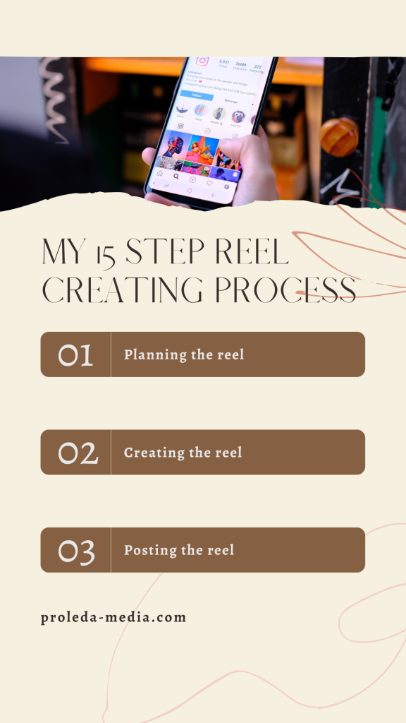 My 15 step reel creating process; How to make reels on Instagram