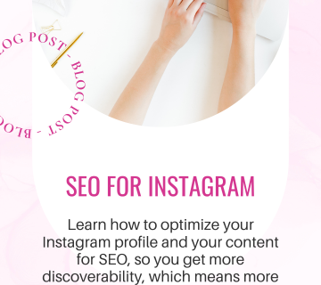 SEO for Instagram Learn how to optimize your Instagram profile and your content for SEO, so you get more discoverability, which means more eyes on your profile and your offers.